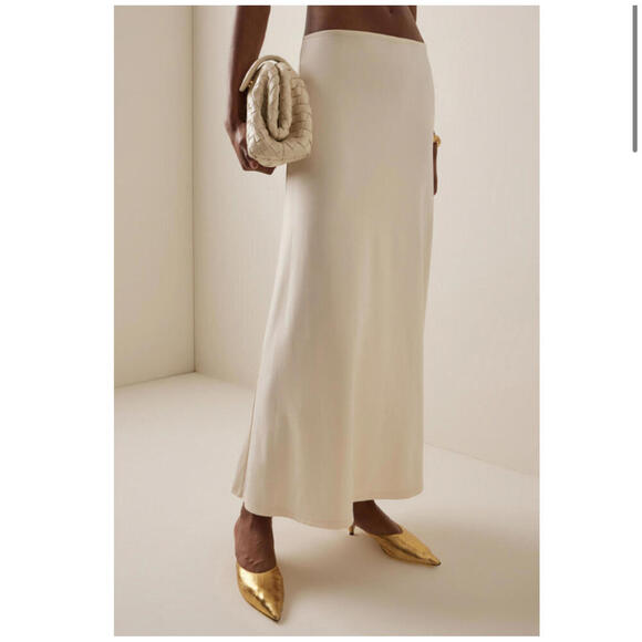 Johanna Ortiz Dresses & Skirts - JOHANNA ORTIZ beige champagne satin maxi slip skirt sz L